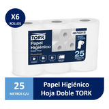 Papel Higiénico Tork 25 M. Doble Hoja Premium 6 Rollos