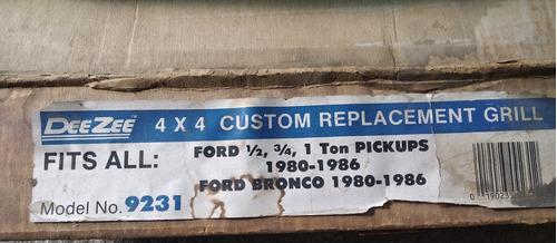 Parrilla Frontal Ford Pickup Bronco 80-86 Original Nueva  Foto 3