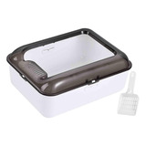 Caja De Arena Para Gatos Con Inodoro Para Gatos Blanco L