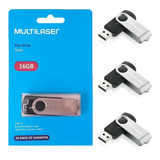 Kit 5 Pendrive 16gb Twist Multilaser Preço Atacado Barato