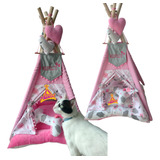 Teepee Para Gato Mediano Casita Con Cama Tipis Meloss