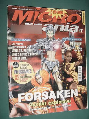 Revista Micromania Juegos 40 Forsaken Jedi Knight Unreal Sin