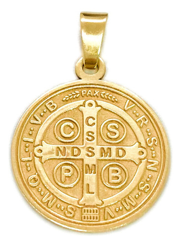 Dije Medalla San Benito Oro 18k