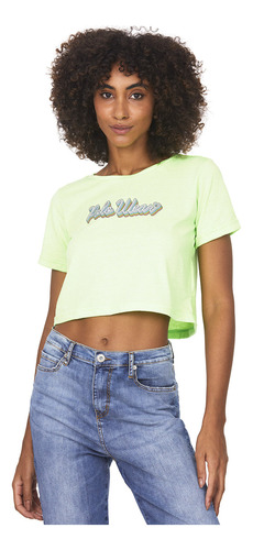 Camiseta Feminina Malha Neon Polo Wear Verde Médio