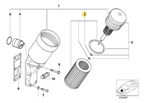 Filtro De Aceite Para Bmw Z3 E36 Z3 1.8 M43 Foto 2