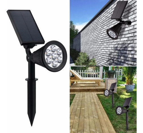 Estaca Reflector Solar Led Para Jardin Exterior Luz Cálida