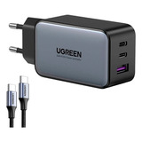 Carregador Turbo Pd Máx. 65w + Cabo Usb Tipo-c Ugreen