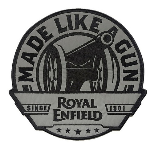 Parche Royal Enfield Made Like A Gun Grande Reflectivo 