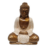 Buda De La Meditación De Resina Cobre Y Dorado