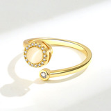 Anillo De Ojo De Gato Giratorio Para Mujer