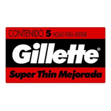 Super Thin Gillette Roja Mejorada Hoja Afeitar X 25 Unidades