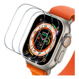Kit 3x Película De Vidro Para Apple Watch Ultra 49mm Relógio