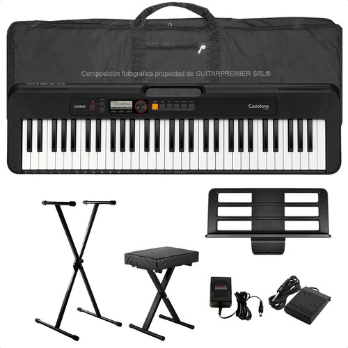 Organo Teclado Casio Ct-s200 5/8 Atril Funda Pedal Pie Banco