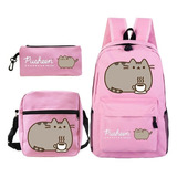 Mochilas De Gato Con Dibujos Animados Kawaii Estudiante L 