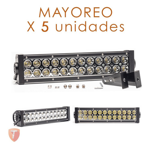 X5 Barra 24 Led Hiper Led 4x4 Off Road 72w 12v 24v Mayoreo