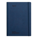 Libreta Ejecutiva Curpiel Premium Italiana Ferrini 18x25 C7 Color Azul Marino