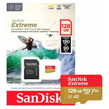 Cartao De Memória 128gb Sandisk Extreme 190mb/s 4k