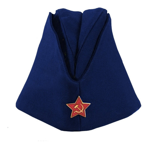 Gorra Rusa Pilotka Azul (marina) Union Sovietica Ww2 Con Pin