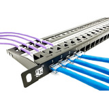 Ets Panel De Conexión De 24 Puertos Cat6 0.5u Paso En Línea 