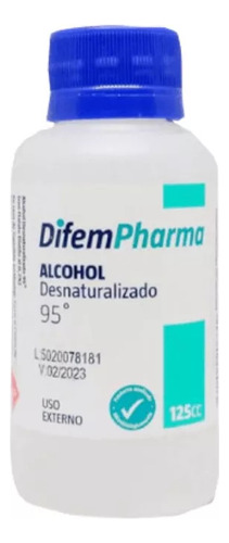 Alcohol Desnaturalizado 95º Difempharma- Frasco 125ml.-