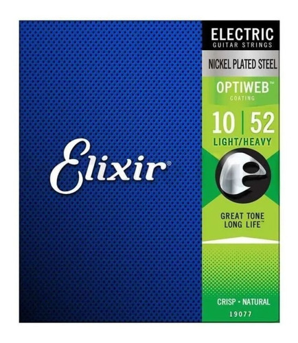 Elixir Optiweb Light Heavy 10-52 Cuerdas Guitarra Eléctrica