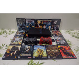 Playstation 2 Fat Midnight Black Desblo. Matrix, 16 Jogos E Mamory Card