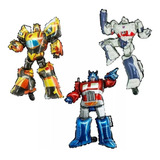 Pack 3 Globos Metalizados De Transformers 