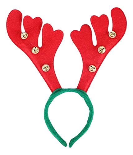 Cintillo De Navidad Diseño Orejas De Reno Con Cascabel 