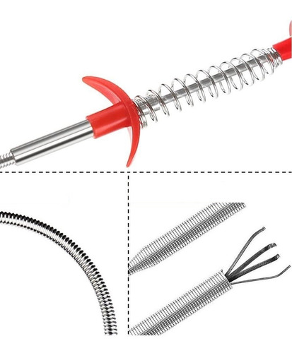 Destapa Caño Metálico Sonda Flexible Brazo Para Cañería Sifo