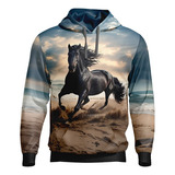 Buzo Hoodie De Caballo Negro Mod 7 Colección Furious