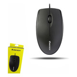 Mouse De Cable Ergonomico Jertech Optico Ligero Negro