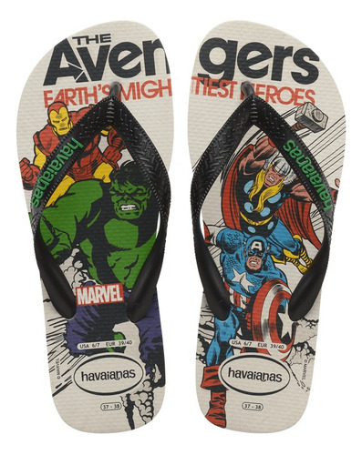 Chinelo Havaianas Top Marvel Classics Vingadores Heróis