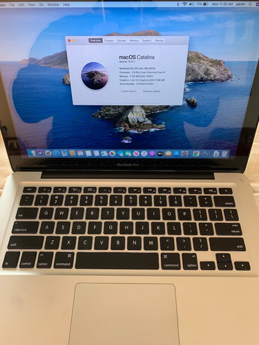 Apple Macbook Pro Dual Core I5 2.5ghz 4gb 500gb Color Gris