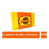 Jabón Artesanal De Miel Y Glicerina 6 Pz De 100g C/u