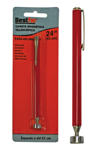 Imã Telescópico 61cm (tipo Caneta/antena) Pegador De Metal