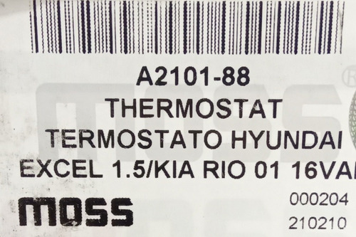Termostato Hyundai Excel 1.5 Kia Rio 1.5 16v Moss 33-210188  Foto 3