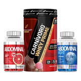 Carnívoro Whey Prime 900g + Kit Abdominal Dia Noite 120 Comp