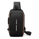 Bolso De Hombro Cruzado Para Hombre, Mochila Usb Pequeña.