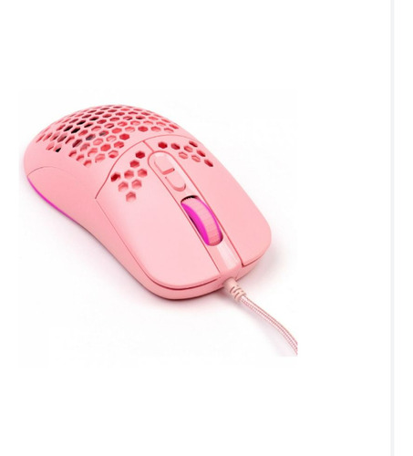 Mouse Gamer Rosa Led Rgb Jogo 3200 Dpi Bolhas