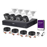 Kit Fullcolor 4 Cámaras Audio 5mp 2mp 1tb Dvr 8ch 4k Dahua