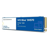 Ssd Western Digital Blue Sn570 250gb Nvme Pcie M2 2280 Azul