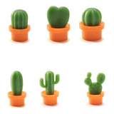 Set Imanes 6 Cactus Plantas Heladera Infantil Magneticos 