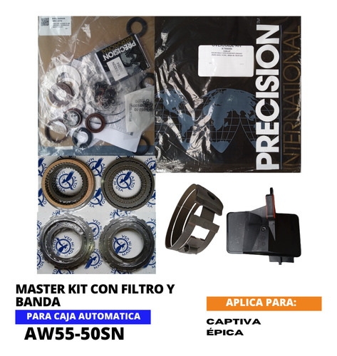 Master Kit Filtro Y Banda Chevrolet Captiva pica Aw55-50sn Foto 2