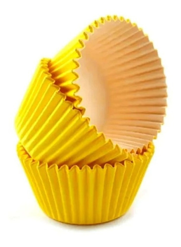 Capacillos Amarillo N°5 Para Cupcakes 100 Pzas