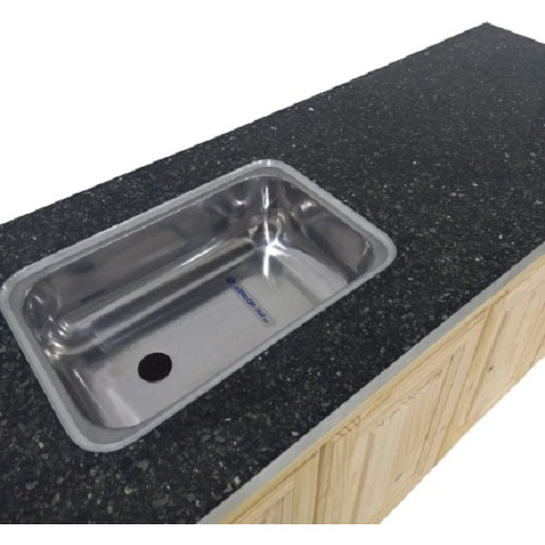 Mesada Granito Negro Cocina De 1,22x0,62 P/ Simple .