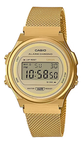 Relógio Casio Digital Vintage Dourado A171wemg-9a