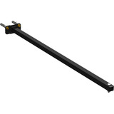 Suporte Refletor Led Parede Base Reta Haste 80 Cm Preto