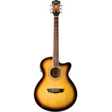 Guitarra Electroacústica Mini Jumbo Washburn Ea15 Sunburst Color Marrón Material Del Diapasón Palo De Rosa Orientación De La Mano Diestro