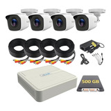 Kit Video Vigilancia 4 Cámaras Hd 720p Cctv 500gb Hikvision