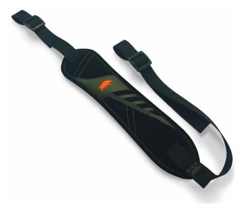 Bandoleira Tática Hunter M3x Outdoor 2 Pontos Cor Preto/ Verde Musgo